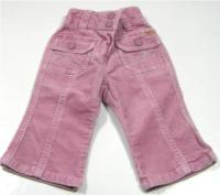 Růžové manžestrové kalhoty s logem zn. Next