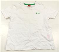 Bílé tričko s výšivkou zn. Slazenger