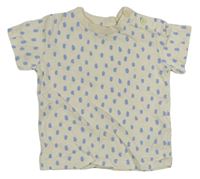 Smetanovo-modré vzorované tričko zn. M&S