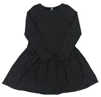 Černé bavlněné šaty se vzorem zn. H&M