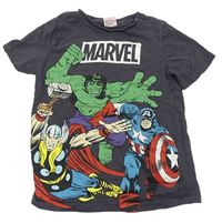 Šedé tričko s hrdiny zn. Marvel