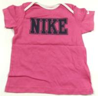 Růžové tričko s nápisem zn. Nike