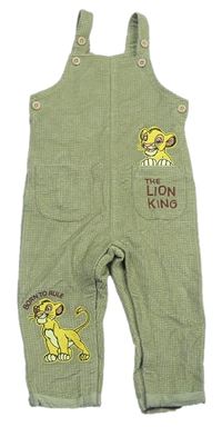 Khaki manšestrové laclové kalhoty se Simbou zn. Disney