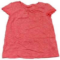Červené melírované tričko s kytičkami zn. Next