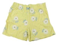 Žluté květované pyžamové kraťasy zn. Mothercare