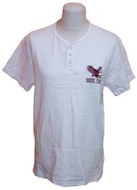 Pánské bílé tričko s výšivkou zn. Soulcal vel. 2XL