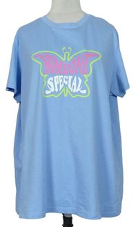 Dámské světlemodré tričko s motýlkem zn. Primark 