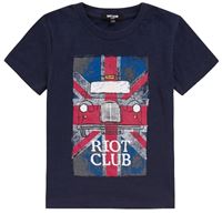Nové - Tmavomodré tričko s potiskem zn. Riot Club 