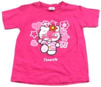 Růžové tričko s kočičkou 