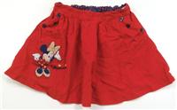 Červená manžestrová sukýnka s Minnie zn. George + Disney