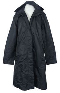 Dámský černý šusťákový jarní kabát s kapucí zn. Blue Motion 
