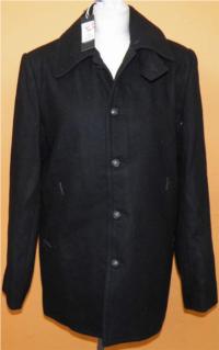Outlet - Pánská černá vlněná bunda zn. New Look