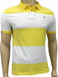 Outlet - Pánské žluto-bílé pruhované polo tričko zn. Ambrose vel. M