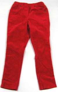 Červené sametovo/manžestrové kalhoty zn. George 