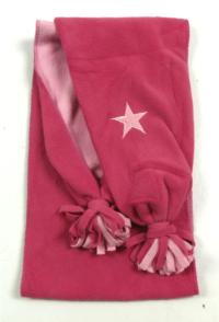 Růžová fleecová šálička s hvězdičkami 