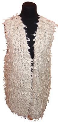 Dámská béžová svetrová vesta s třásněmi zn. River Island 