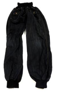 Černé riflové cuff kalhoty zn. Sophie 