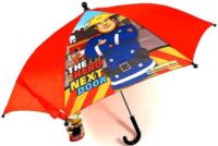 Outlet - Červeno-černý deštník s hasičem Samem