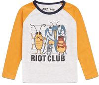 Nové - Šedo-oranžové triko s broučky zn. Riot Club 