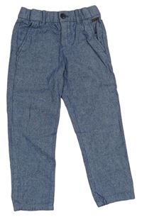 Modré melírované chino straight kalhoty zn. H&M