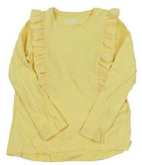 Žluté triko s volánky zn. F&F