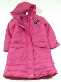 Růžový šusťákový zimní kabátek s Bratz a kapucí 