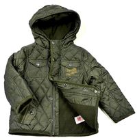 Khaki podzimní bunda s kapucí zn. F&F