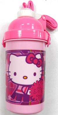Outlet - Fialovo-růžová plastová láhev na pití s Kitty zn. Sanrio