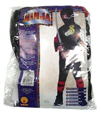 Kostým- černý overal s hadem- Ninja vel.128-140