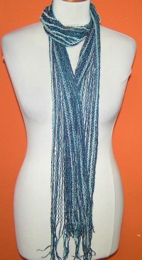 Dámský modrý pruhovaný šátek