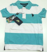 Outlet - Modro-bílé pruhované tričko s límečkem zn. Ralph Lauren