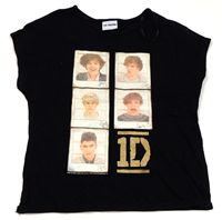 Černé tričko s One Direction