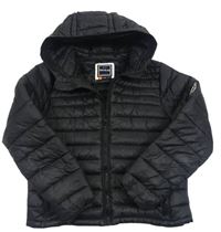 Černá prošívaná šusťáková jarní zateplená bunda s kapucí zn. SOULCAL&CO