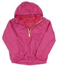 Růžová šusťáková bunda s kapucí zn. Pocopiano