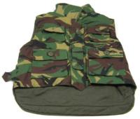 Khaki-béžová army zateplená vesta  