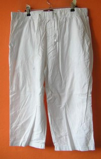 Dámské bílé plátěné 7/8 kalhoty zn. Kingfield