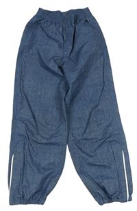 Tmavomodré melírované nepromokavé šusťákové kalhoty zn. Tchibo