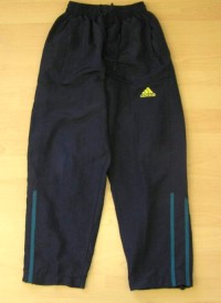 Tmavomodré šusťákové oteplené kalhoty zn. Adidas
