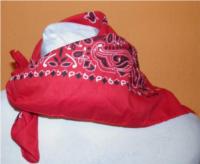 Dámský červený šátek se vzorem