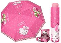 Nové - Růžový skládací deštník s Hello Kitty zn. Sanrio