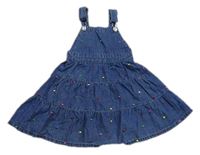 Modré puntíkaté riflové šaty zn. M&Co.
