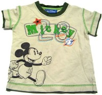 Khaki tričko s Mickey Mousem zn. Disney