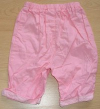 Růžové plátěné kalhoty