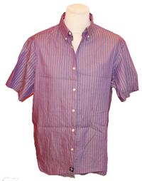 Pánská fialovo-růžová proužkovaná košile zn. M&S
