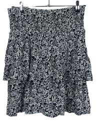 Dámská černo-bílá vzorovaná sukně s volánky zn. Esprit 
