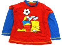 Červeno-modré triko s The Simpsons 
