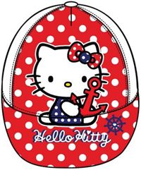 Nové - Bílo-červená kšiltovka s Hello Kitty zn. Sanrio 