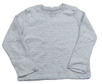 Šedo-bílé pruhované melírované triko zn. M&S
