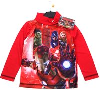 Nové - Červené triko s potiskem Avengers a rolákem zn. Marvel