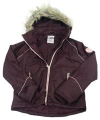 Lilková šusťáková zimní bunda s kapucí zn. H&M